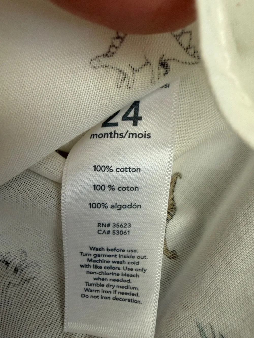 Carter's White Dino Print Button-Down Shirt with Tan Shorts Nwt  24 Months